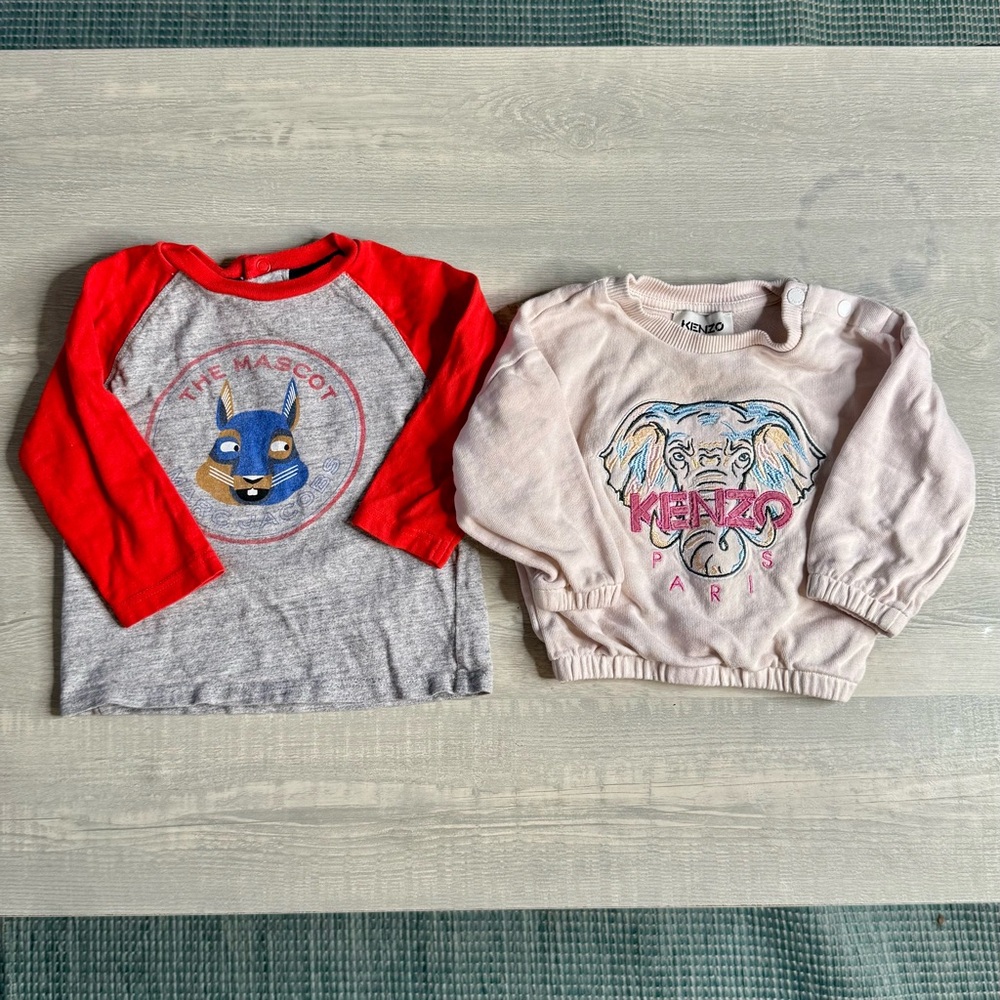 Set of (2) Kenzo & Marc Jacobs baby sweater 12 month old boy girl
